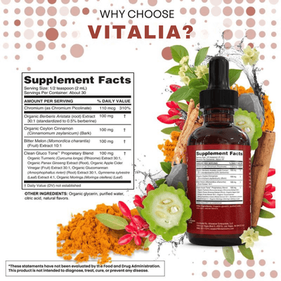 Vitalia Berberine Ceylon Cinnamon Liquid Drops