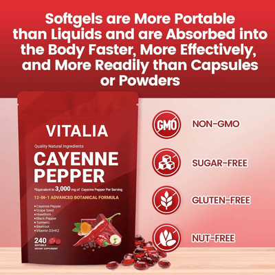 Vitalia Cayenne Pepper Softgels