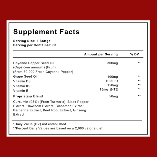 Vitalia Cayenne Pepper Softgels