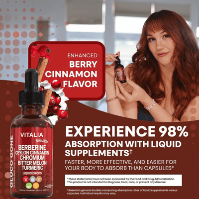 Vitalia Berberine Ceylon Cinnamon Liquid Drops